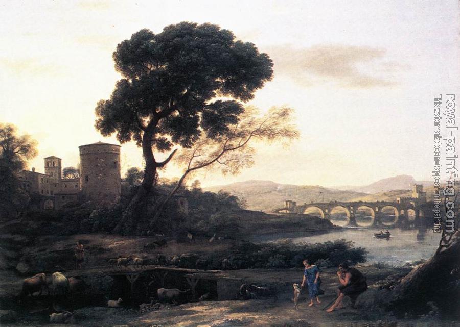 Claude Lorrain : Landscape with Shepherds, The Pont Molle